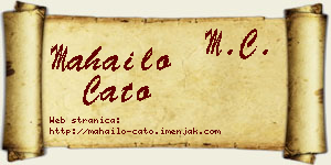 Mahailo Ćato vizit kartica
